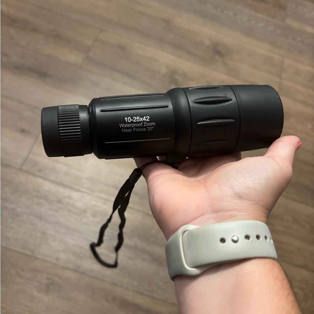 Black Waterproof Zoom Monocular
